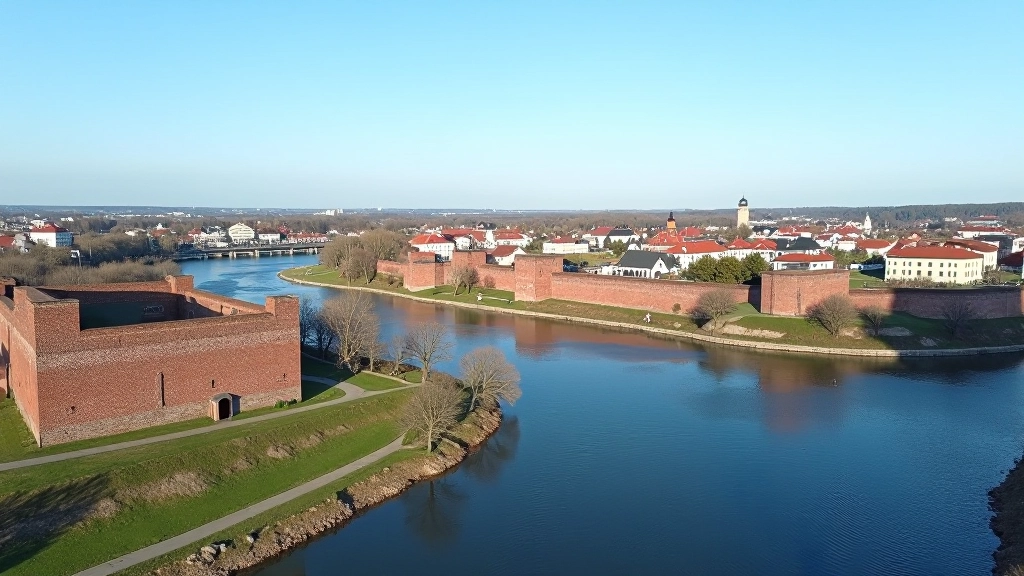 Narva linnapilk ajalooliste vaatamisväärsustega